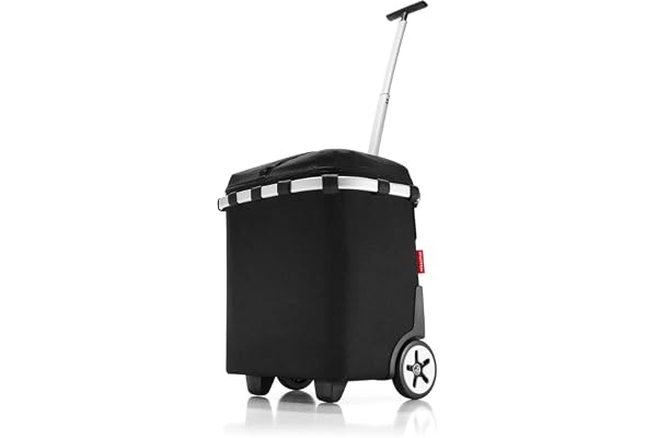 reisenthel carrycruiser iso i svart – bärbar och låsbar shoppingvagn med kylfunktion, robust aluminiumram, axelrem och avtagbar innerficka i mesh