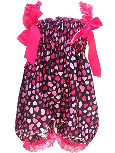Kobwa(TM) Baby Girl Dual Strap Bloomers One-Piece Ruffle Rompers with Kobwa's Keyring