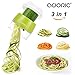 Produktbild ADORIC Spiralschneider Spiralschneider Hand für Gemüsespaghetti, Gemüseschneider, und Gemüsehobel, 3-Klingen Spiralschneider zu Tastenumschalten, Nicht abzuholen.[ 3 in 1 Spiralschneider]