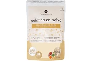 PLANETA HUERTO BONSÁI PLANETA HUERTO | Gelatina Neutra en Polvo 1 Kg, Alta Capacidad Gelificante, Sin Gluten ni Azúcares - Gelatina Fuente Natural de Colágeno y Proteína Pura