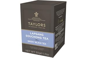 Taylors® | Lapsang Souchong Tè Nero Cinese | Lapsang Affumicato Cinese | Lapsang Souchong Origine Cina - 20 Bustine di Tè (50 Gr)