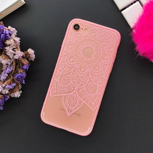 Hermosas casos de tel  fono Datura florales para el iPhone 6 7 7 6S Plus cubierta suave cl  sico de seda Mandala de encaje de flores