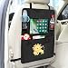 Car Back Seat Organiser With iPad Holder - IntiPal Car Seat Storage With Touch Screen Pocket for iPad Tablet (Black Lion)