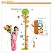 Possbay 700x500mm Animals Tree Removable Vinyl Wall Decal Decor Stickers Kids Height Chart Measure