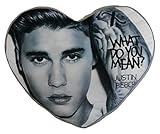 100% poliéster. Justin Bieber con Forma de corazón cojín de Felpa, Multi