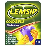 Lemsip Cold and Flu Blackcurrant with Paracetamol - Pack of 10 Sachets