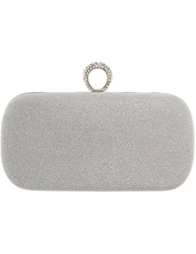 Damen Clutch Geldbörse Ring Kupplung voll Kristall Hochzeit Abend Party Handtasche Strass Kupplung Abendtasche