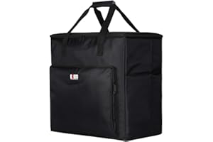 BUBM Torba podróżna do przechowywania komputera PC Torba na komputer hosta, monitor, klawiaturę i mysz, Czarny, 54 * 44 * 52cm, Podróże