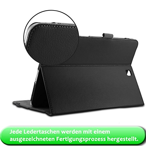 Infiland Samsung Galaxy Tab A 9.7 Hülle Case -Slim Fit Folio PU-lederne dünne Kunstleder Schutzhülle Cover Tasche für Samsung Galaxy Tab A 9.7 T550N/ T555N 24,6 cm (9,7 Zoll) WiFi/LTE Tablet-PC (mit Auto Schlaf / Wach Funktion)(Schwarz) - 5