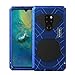 Produktbild Eastcoo Kompatibel Huawei Mate 20 Hülle Case, Wasserdicht Stoßfest Alloy Aluminum Metal Bumper Soft silikon Military Schwer Starkes Stoßfestes Hartes Hülle Tasche Cover Blue