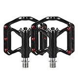 Lixada Pedali bici ultra leggeri Pedali leggeri in fibra di carbonio pedali Tre cuscinetti MTB bici da strada Pedali bici da bicicletta Assale in titanio