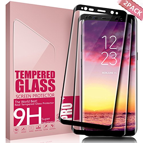 Verre Trempé Galaxy S8 Plus, Aonsen [Lot de 2] Couverture complète Protecteur d'écran en Verre Trempé, Ultra Résistant Dureté 9H Glass Anti Rayures Protection d'écran Pour Samsung Galaxy S8 Plus 