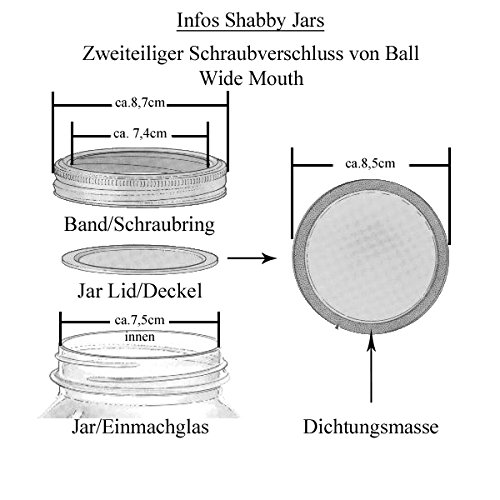 Ball Mason Jar 64oz Wide Mouth 3er/Set - 4