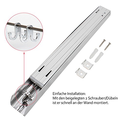 KYG Faltbar Kleiderhaken Klappbarer Wand-Kleiderständer Set Folding Platzsparend Wetterfest Kleiderbügel Aluminium - 5