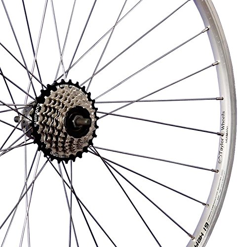 Taylor Wheels 28 Zoll Hinterrad YAK19 mit 7 fach Shimano Schraubkranz – silber - 2