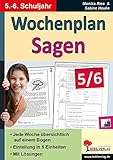Wochenplan Sagen / Klasse 5-6: Jede Woche in fünf Einheiten auf einem Bogen im 5.-6. Schuljahr by