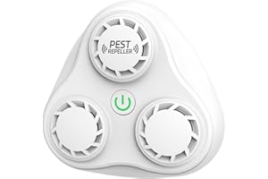 BENGUOO Ahuyentador de Ratas, Repelente Ultrasónico de Plagas Interior, Auyentadores de Ratones Potente Ultrasonidos Cucarachas Anti Arañas Hormigas Moscas Ahuyenta Mosquitos para Hogar Oficina