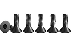 Drenky 50 Pezzi M3 X 10 mm Viti a Testa Svasata, M3 Viti a Esagono Incassato in Acciaio Inox A2 V2A Antiruggine Secondo Norma DIN 7991 / ISO 10642, Filettatura Completa, Bullone Meccanico, Nero