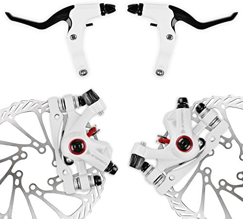 NV 5 Bicycle Disc Brake Conversion G3 160 mm 2XSCHEIBEN V &amp; R Bike Disc Brake 2XBREMSE * White *