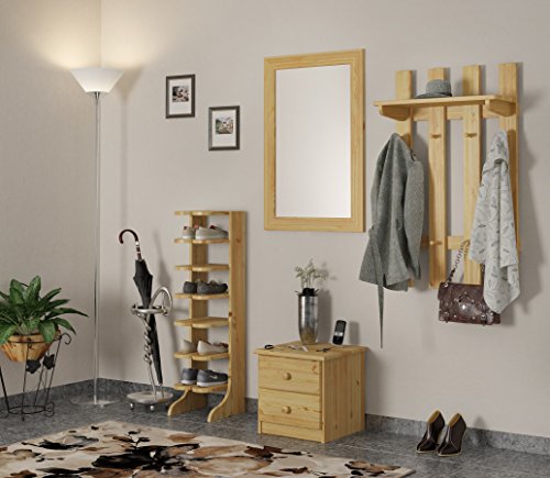 90.80-00 Schuhregal Schuhständer Massivholz Kiefer Stiefelform - 4