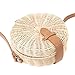 Produktbild Damen Kleine Trapez Umhängetasche Rattan Tasche Rund Sommer Mode Freizeit Strohsack für Frauen