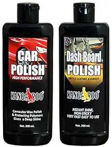 KANGAROO CAR Polish 200 ML + Dashboard Polish 200 ML + 2 Foam APPLICATORS