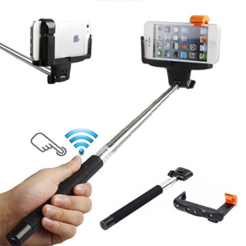 DMG Stretchable Self Portrait Monopod Selfie Stick with Built-in Bluetooth Remote Clicker and Easy Adjustable Holder RS.399 (67.00% Off) - Amazon