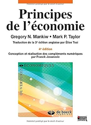DE BOECK SUP Principes de l'économie
