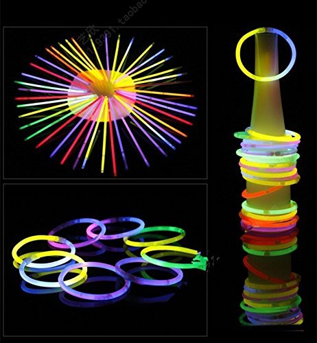 100pcs Glowsticks, NetBoat Mixed Color Glow Stick Party Favors Supplies by NetBoat