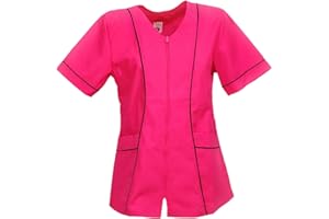 fratelliditalia.org Camice Casacca Estetista Donna parrucchiera Sanitaria Infermiere OSS Lavoro - Personalizzabile con Il Tuo Logo