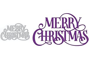 LZJSYKDQ Merry Christmas Die Cuts for Card Making, Word Metal Cutting Dies for Paper Scrapbooking, DIY Stencils for Album Party Wedding Festivals Decoration