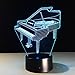 Produktbild OOFAY LIGHT® 3D LED Nachtlicht Lampe Piano Optical Illusion Touch 7 Farbwechsel mit Acryl Flat, ABS Kunststoff Basis, USB-Ladegerät Tisch Schreibtisch Schlafzimmer Dekoration Licht