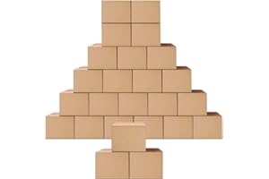 PETAFLOP Versandkarton Wellpapp-Faltkarton 1-wellig 15,3 x 10,2 x 10,2 cm, 25-er Pack, Braun