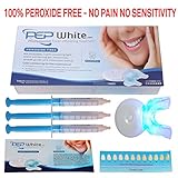 PEP-WHITE - ZERO PEROXIDE Teeth Whitening Kit Advanced Gel With AFTERCARE GUIDE- The Worlds Most Effective Peroxide Free Exclusive Formula Pro Home Teeth Whiten Tooth Whitening Dental Care (TEETH WHITENING) 3x GEL Bleaching Kit Advanced Light Whitener & Special Delivery better than tooth whitening standard strips (Full Whitening Kit)