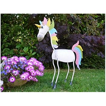 Stunning Large White Unicorn Garden Ornament Statue ...