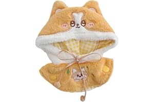 niannyyhouse 10 cm – 15 cm plyschdocka kläder haj valp kanin cape kompatibel med 17 cm labubu docka