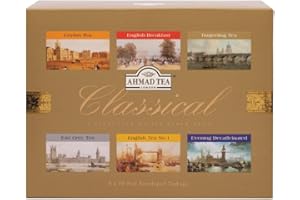 Ahmad Tea Classical Tea Selection, 6 rodzajów czarnej herbaty, 60 torebek herbaty z tasiemką/tagged, 120 g