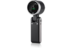 Eawfgtuw Mini ventilatore portatile ad alta velocità, ricarica USB, ventilatore portatile, motore brushless, velocità del vento regolabile, display a LED (grigio)