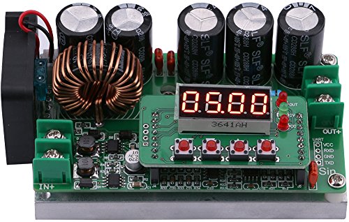 Yeeco Numerisch Steuern DC DC Steigern Stromspannung MKonverter, 6-60V bis 6-90V 10A 600W Aufsteigen Stromspannung Regler Stablizer CC CV Leistung Transformator Liefern Modul Tafel Voltmeter Amperemeter mit Hitze Dissipation Ventilator