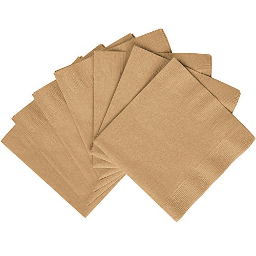 Papierservietten, zweilagig, 33 cm, goldfarben, 50 Stück - 3