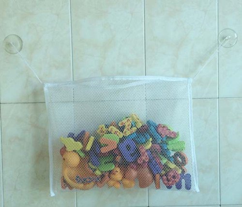 ELINKUMEELINKUME Jouet Bain Blanc Rangement Jouets Sacs pour Bebe Enfant Bath Jouet Organisateur Jouets du Bain, Jouets Tidy stockage Aspiration Sac en Filet (Blanc)