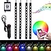 Produktbild creny Auto LED Strip Light, 4 DC 12 V bunt Auto Innen Romantische Dekorative RGB Licht Wasserdicht Glow Atmosphäre Neon Lampe LED 1 Beleuchtung Kit für Musik iPhone Android