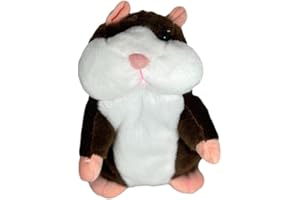 JIM Fitness Hamster Parlant Peluche, Brun et Blanc