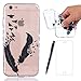 Produktbild Lotuslnn Hülle Apple iPhone 6s/6 silikon (4.7 Pouce) avec Plume d'oiseau conception - iPhone 6 /6s iPhone 6 /6s Schutzhülle Etui en Nior Transparent
