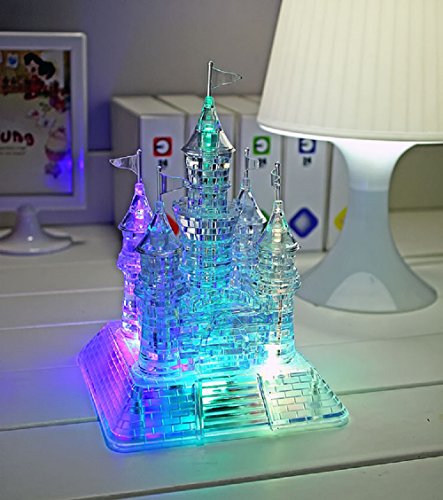 MC CHENMEI Crystal Castle 3D Puzzle Music Flash Model DIY Castle Early Learning Toy Puzzles Educational Toy gift for children