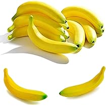 Gresorth Künstliche Bananen - 9 Stück Lebensechte Deko-Früchte