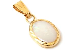 PENINSULA JEWELLERY 9ct Gold Opal Oval Pendant without chain