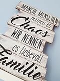 Wandschild Dekoschild Chaos Familie Schild Sprüche Vintage Shabby 29 x 20 cm - 2