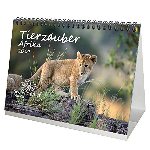 Tierzauber Afrika · DIN A5 · Premium Tischkalender/Kalender 2019 · Afrika · Wüste · Kontinent · Landschaft · Tiere · Wildnis · Natur · Edition Seelenzauber