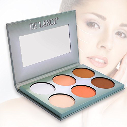 DE’LANCI Makeup Contour Kit Highlight und Bronzing Powder-Palette mit Spiegel - 3